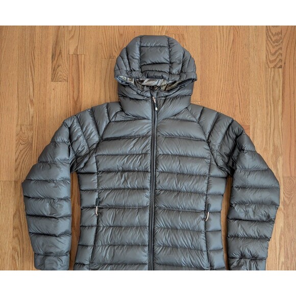 Stio Women’s Jacket Hometown Down Parka Medium Grey Long Hooded Puffer - Picture 3 of 11